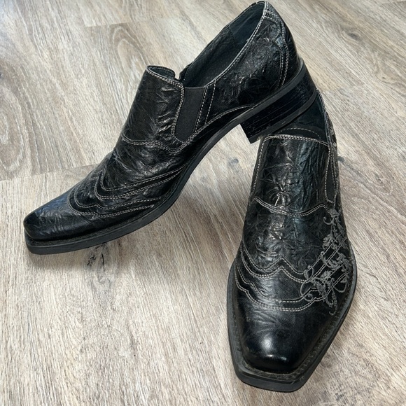 Giorgio Brutini G-Rock Black Embossed Leather Shoes Size 9 Medium main image 7